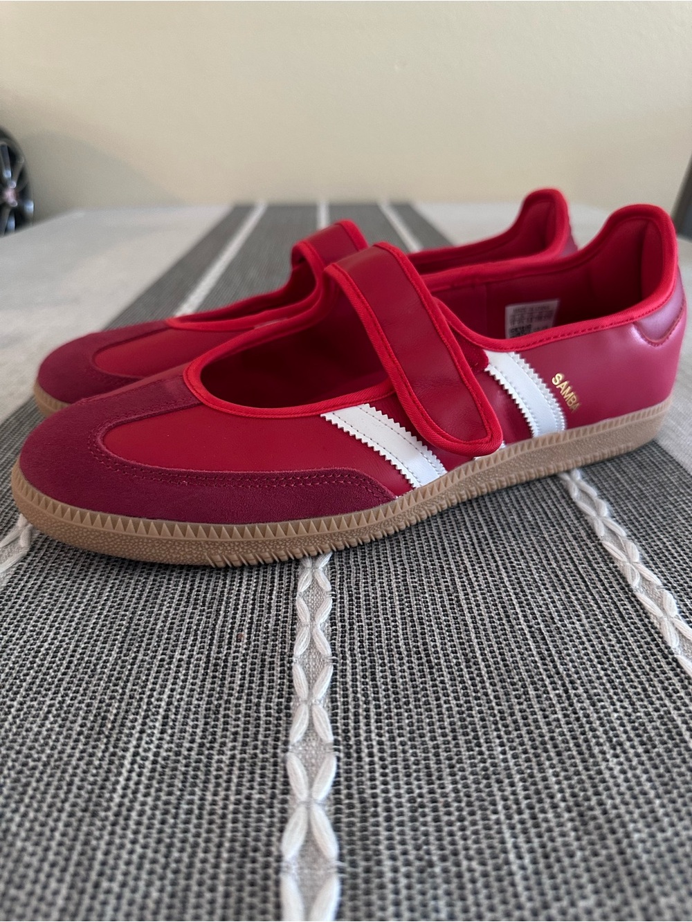 Adidas Women’s Red Sambas Mary Jane’s Size 11